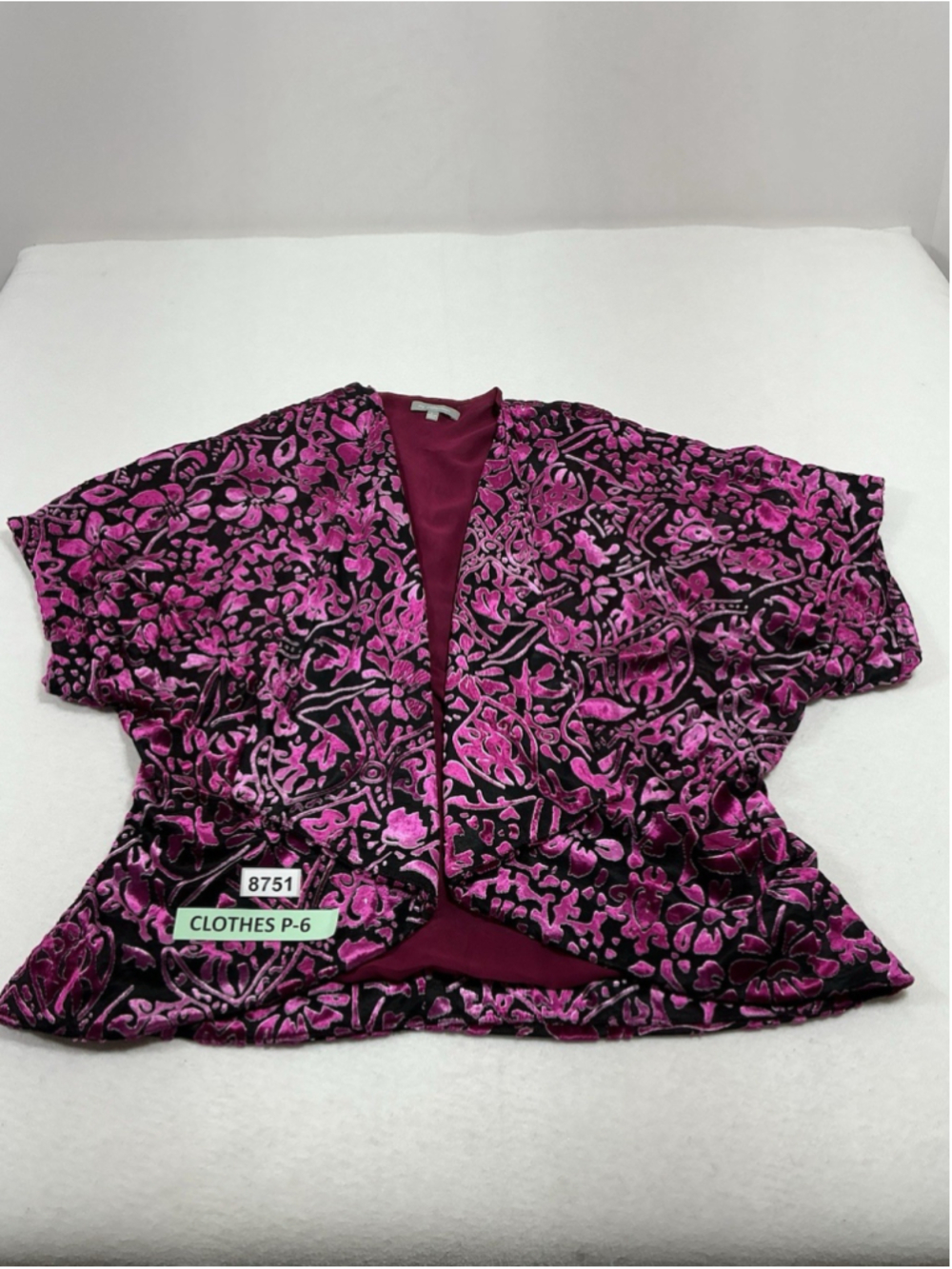 Womans Excellent NY Collection Kimono Oriental Open Front Lined Large Multicolor